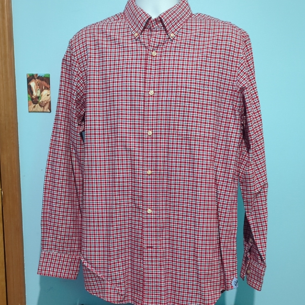 Daniel Cremieux Red Checkered Men's Shirt